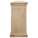 HMS 71 Modern Antiqued Beige Solid Mango Wood Sideboard Cabinet with Four Doors for Home Bar Furniture - Image 4
