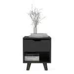 Crail Nightstand with 1 Drawer and Open Shelf – Minimalist Bedroom Storage – top view
