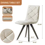 Goldoma expandable dining table set with sintered stone top extended to 94 inches
