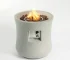 Compact Modern 20-Inch Round Graphite Base Fire Pit Table with Free Lava Rocks Steel Waterproof Cover for Outdoor Propane