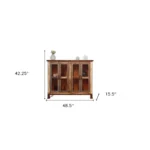 HMS 49" Brown Solid and Manufactured Wood Distressed Buffet Table Kitchen Cabinets Product - Image 6