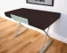 HMS 48" Espresso and Silver Wood and Metal Computer Desk-Elegant Office Solution