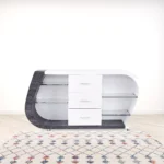 HMS White and Grey Multi-Tone Steel Scrap Buffet with 3 Drawers - Image 2
