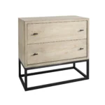 HMS 32" Solid Natural Wood Two-Drawer Sideboard Modern/Antique/Traditional Design for Living Room Dining Room or Hotel - Image 4