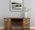 HMS 59 Oak Wood Pedestal Computer Desk with Four Drawers Solid Wood Adjustable for Office or Hotel Use
