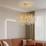 Luxury K9 Crystal Chandelier for Bedroom Restaurant High Ceiling Lighting Fixtures in Hotel Lobby