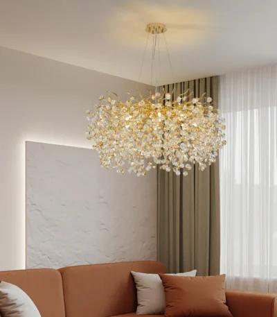 Luxury K9 Crystal Chandelier for Bedroom Restaurant High Ceiling Lighting Fixtures in Hotel Lobby