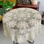 Handmade Crochet Coasters Cotton Lace Cup Mat Placemat 60/70/ 80/ 90 CM RD Shabby Chic 4 Sizes Vintage Crocheted Tablecloth