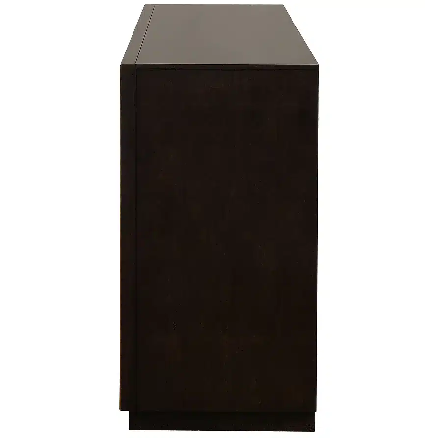 Smoked Peppercorn 6-Drawer Modern Oak Solid Wood Bedroom Dresser