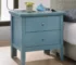 Teal elegance no assembly nightstand with two drawers in a modern bedroom