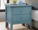 Teal elegance no assembly nightstand with two drawers in a modern bedroom