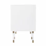 HMS 55 White Minimalist Design Writing Desk with Four MDF Drawers Office Furniture for Office Building or Bedroom Use