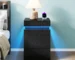 Modern 3-drawer nightstand with charging station featuring LED lighting and USB ports