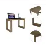 FCJ Aurora Wooden Gaming Desk Standing Computer Table with Metal Frame for Writing and Gaming – close-up detail