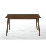 59 inch walnut solid wood dining table rectangular modern design seats 6 in dining room