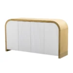 U_STYLE 59.8''Sideboard Buffet Cabinet with Arched Ceiling and 4-door Pine Veneer Storage Cabinet - Image 5
