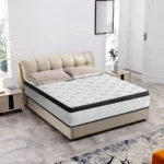Goldoma 12-inch hybrid mattress with pocket springs and memory foam in medium firmness, breathable knitted fabric cover