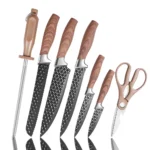 IOKO Chef Slicing Sushi Steak Santoku Knife Set Chef's Vegetable Fruit JapaneseStyle 7 PCS Kitchen Knife Set