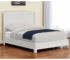 Goldoma White Ribbed Texture Solid Wood California King Bed Frame