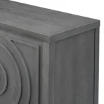 Modern Sideboard Door with Circular Groove Design Wood Door Handle for Living Room Dining Room - Image 4