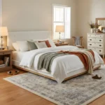 Goldoma adjustable king platform bed with tufted upholstered headboard in modern style