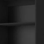 HMS 71 Five Tier Black Wood Bookcase Elegant & Stylish Bookshelf – top view