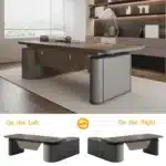 Free Shipping US Warehouse in Stock L Shape Director Table Office Manager Executive Office Desk Office Table With Side Table