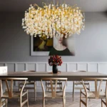 Modern crystal chandelier tree branch chandelier in dining room