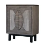 HMS 32" Gray Solid and Manufactured Wood Distressed Buffet Table Elegant Dining Room Furniture