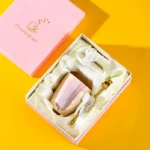 Creative Pearlescent Colored Ceramic Mug with Angel Wings, Coffee Cup with Lids, Cute Flower Tea Tazas Afternoon