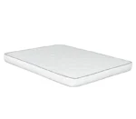 Reversible foam mattress in a box for full and queen size beds with high-density comfort foam and double-sided quilted cover in modern white