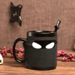 Ninja Mugs Water Cup Creative Funny Mugs with Lid Spoon Set Porcelain Kitchen Utensils Drinkware Mug Coffe Kawaii Cup