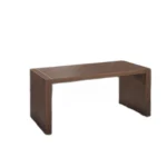 HMS 62" Portable Brown Wood Computer Desk with Drawer Foldable Design for Hotels – close-up detail