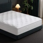 Goldoma 30cm medium firm hybrid mattress with pocket springs and memory foam on a platform bed