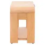 Modern One Drawer Nightstand Wood Bedside Table with Storage Shelf – close-up detail