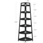 Scandinavian Style Wooden Corner Bookshelf FCJ Design for Home Office Living Room Bedroom School Hotel-Sixth Floor Access