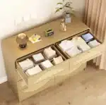 Natural Finish 8-Drawer Solid Oak Dresser – top view