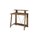 HMS 32" Brown Minimalist Modern Writing Desk Extendable Office Computer Desk Assembled Wooden Product – close-up detail