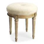 Goldoma 18-inch modern ivory ottoman with storage, compact cube design with hidden interior, perfect for living room organization.