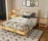 Goldoma Queen Platform Bed Frame with 2 Nightstands – Beige Upholstered Adjustable Height