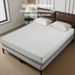 Goldoma 10-inch gel-perforated foam mattress with 7-zone support on adjustable bed