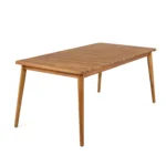 Acacia wood dining table for 6 people on a patio, modern outdoor furniture from Goldoma