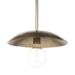 HMS Hammered Gold Pendant Light Modern Industrial Contemporary Design Warm White E26 Base for Home Ceiling Installation