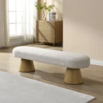 Goldoma Adjustable Boucle Ottoman Bed with Storage – side view