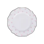Brief Tableware Gold Edge Irregular Ceramic Plate Floral Shape Porcelain Steak Salad Dessert Dish Tray Household Dinner
