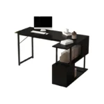 YQ FOREVER Modern Computer Desk With Bookshelves Metal Office Furniture Study Table Desk