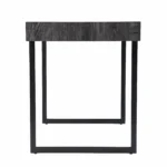 HMS 45 Black Luxury Stainless Steel Writing Desk Modern Design Style Manager Computer Table for Office or Bedroom Use