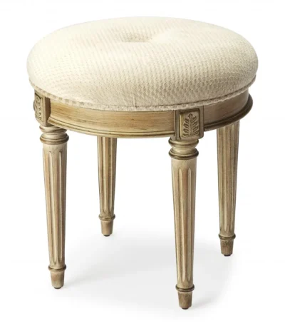 Goldoma 18-inch modern ivory ottoman with storage, compact cube design with hidden interior, perfect for living room organization.