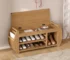 Goldoma Retro Multifunctional Storage Bench with Cushion - Natural
