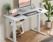 FCJ Ergonomic Height Adjustable Computer Desk Comfortable Standing or Seated Workstation